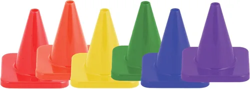 Vista 8 de Champion Sports High Visibility Flexible Vinyl Cones for Sports Training, Agility Drills, Field & Gym Marking Sets