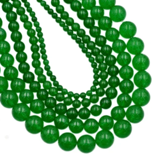 Vista 39 de AD Beads Cuentas de gema natural redondas sueltas de 15" para pulseras, collares, aretes, joyería, manualidades DIY (4mm, turquesa africana)