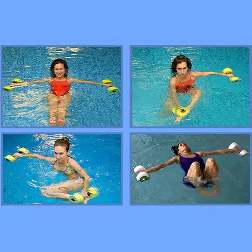Vista 7 de 2 mancuernas de espuma EVA, mancuernas de agua, pesas de agua, juego de mancuernas de ejercicio acuático, mancuernas antideslizantes y resistentes