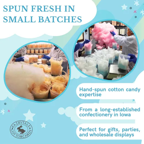 Vista 5 de Recuerdos de algodón de azúcar para pastel de cumpleaños (juego de 10 regalos), ideas únicas para vacaciones, cumpleaños, celebraciones, recuerdos