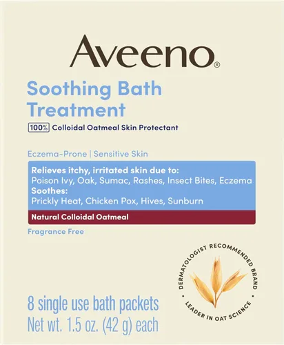 Tratamiento calmante para baño Aveeno Active Naturals, paquete de 8 cada uno