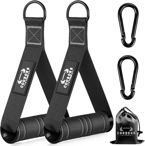 Vista 10 de Heavy Duty Exercise Handles, Gym Cable Handles for Cable Machine Attachments, D Handle Cable Attachments, Handles for Resistance Bands, Workout