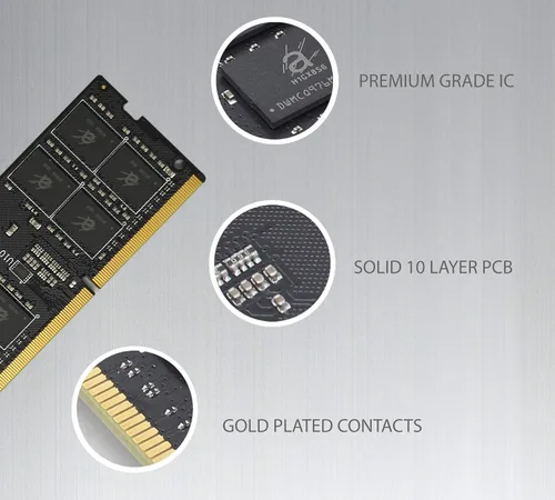 Vista 4 de Adamanta 16 GB (1x16GB) de memoria para laptop DDR4 2133 Mhz PC4-17000 SODIMM 2Rx8 CL15 1,2 V Notebook DRAM RAM