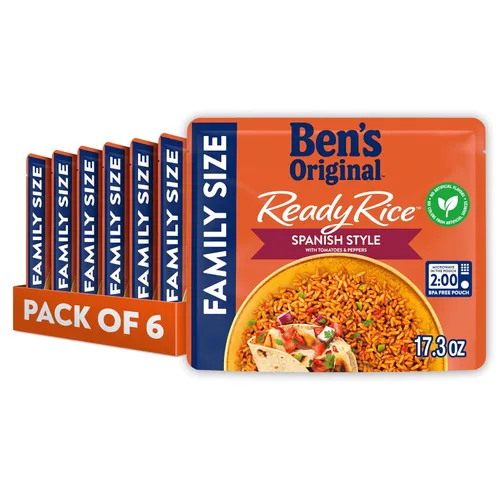 Vista 5 de BEN'S ORIGINAL READY RICE - Arroz basmati, tamaño familiar, bolsa de 17.3 onzas (paquete de 6)