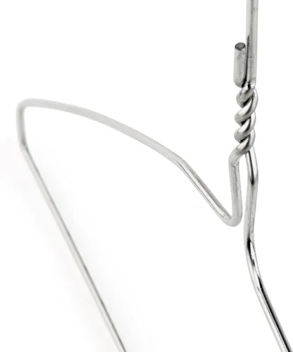 Vista 4 de HANGERWORLD Perchas de alambre de metal plateado de 16 pulgadas de calibre 13 para ropa (20 unidades)