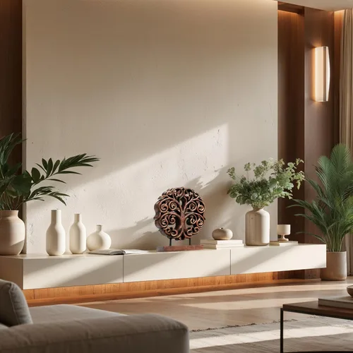 Vista 7 de Decozen Escultura de árbol de madera maciza, decoraciones de Navidad, decoración del hogar, sala de estar, bohemio, mesa de café, decoración de mesa