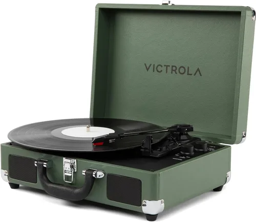 Vista 19 de Victrola Reproductor de discos de maleta - Bluetooth, altavoces integrados