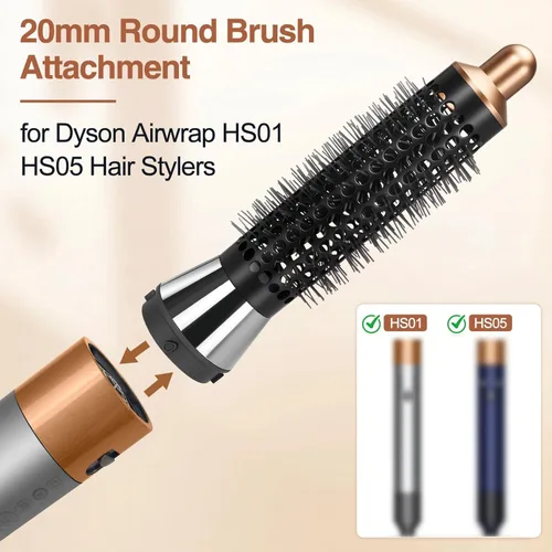Vista 2 de Cepillo de volumen redondo pequeño para Dyson para Airwrap rizador accesorios Styler Curling herramienta de pelo