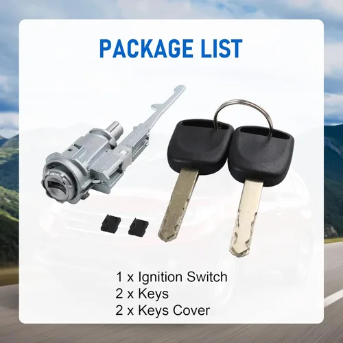 Vista 4 de DICMIC Interruptor de encendido con cilindro de cerradura y llave compatible con Honda CR-V Element Pilot Accord Odyssey Acura MDX RDX TL TSX ZDX