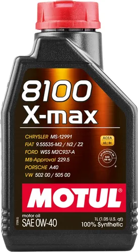 Motul 104531 Aceite de motor 8100 X-MAX 0W40 1L
