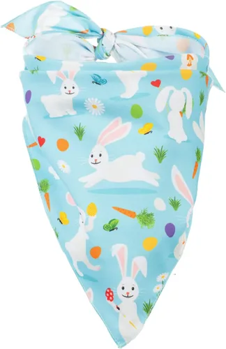 Vista 5 de Native Pup Bandana para perro de Pascua Paquete de 3 Juego de bufanda de primavera huevos, conejitos y pollitos (Pascua, grande)