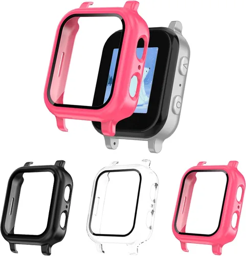 Vista 13 de Paquete de 3 fundas protectoras compatibles con Gabb Watch 3/3e - Cubierta rígida de policarbonato con protector de pantalla de vidrio templado
