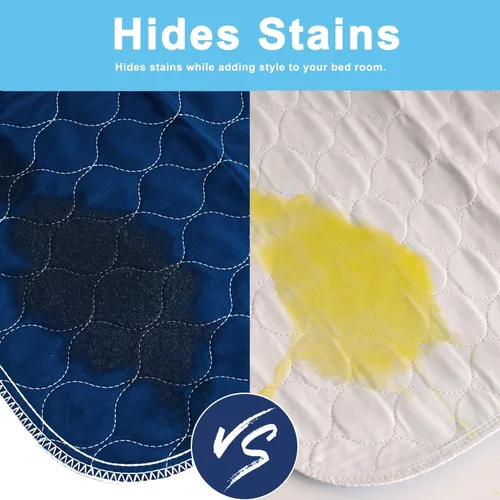 Vista 4 de Hide Stains - Almohadillas de cama lavables para adultos, almohadillas impermeables para cama, almohadillas de incontinencia de gran absorción