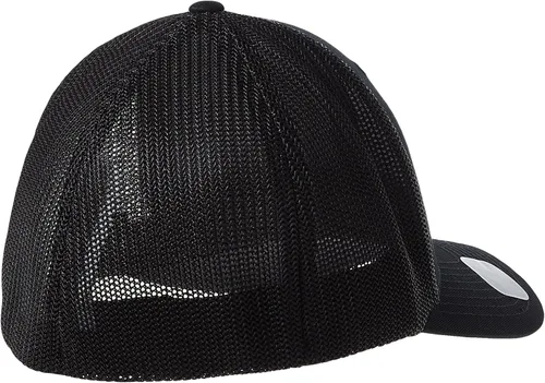Vista 2 de Columbia - Gorra con malla para hombre con bandera con árboles, Negro, talla LXL