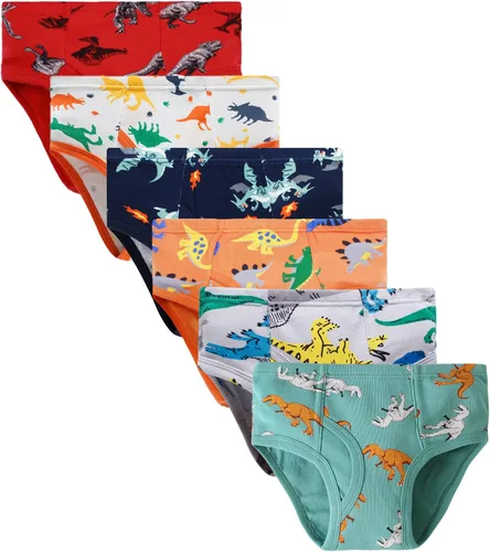 Vista 28 de Boboking - Calzoncillos 100% de algodón, para niños pequeños, ropa interior suave, con diseño de dinosaurios y de camiones