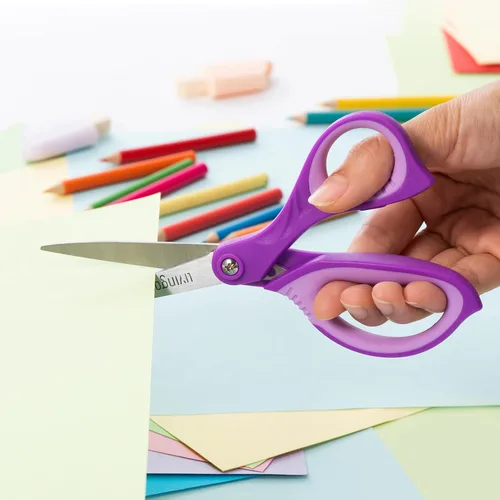 Vista 6 de LIVINGO Tijeras para niños 7" Tijeras de artesanía escolar punta puntiaguda