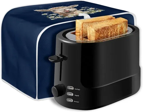 Vista 6 de Talayituse Alpaca Daisy Print 2 Slice Tostadora Cubiertas Protección contra el Polvo Cubiertas para Máquina de Pan Tostadora Horno Cubierta de Tela