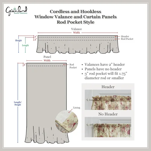 Vista 5 de Greenland Home Cenefa de ventana de mariposas, multicolor 84 x 14 pulgadas