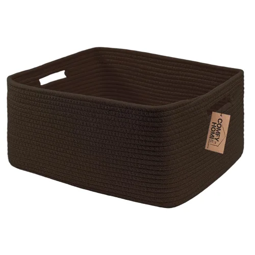 Vista 26 de COMFY-HOMI Cestas de almacenamiento de 11.5 x 7.5 x 4.7 pulgadas para organizar, cesta tejida de cuerda de algodón, caja de almacenamiento
