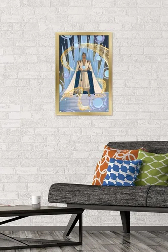 Vista 53 de Trends International Disney Wish - Póster de collage 4 (King Magnifico), póster de pared, 14.72 x 22.37 pulgadas, versión enmarcada de madera