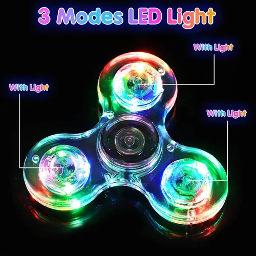 Vista 6 de Gigilli Fidget Spinners 16 piezas, rellenos de cesta de Pascua para niños, rellenos de huevos de Pascua, juguetes para ansiedad iluminados, bolsas