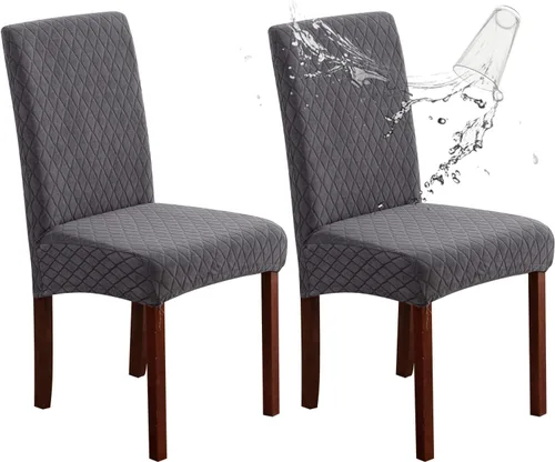 Vista 33 de Genina Juego de 4 fundas 100 % impermeables para sillas de comedor grandes, fundas protectoras elásticas para sillas Parson para el hogar