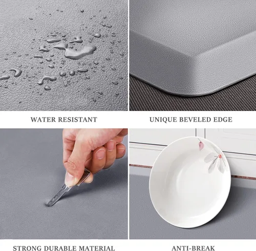 Vista 3 de WISELIFE Tapete de cocina antifatiga, tapete de cocina de 4/5 pulgadas, antideslizante, impermeable, resistente, ergonómico, cómodo, duradero