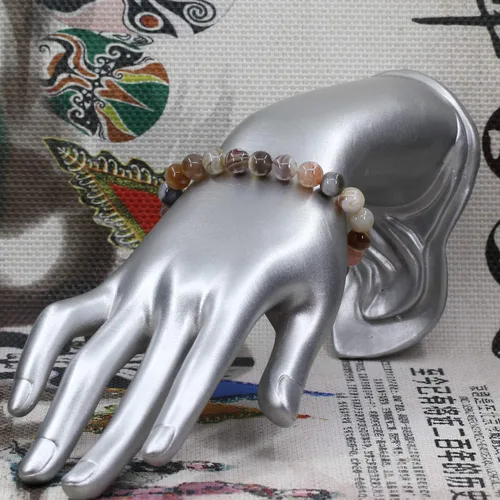 Vista 83 de Amandastone Pulsera elástica de cuentas redondas de 0.315 in con piedras preciosas naturales de 7 pulgadas
