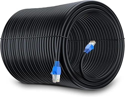 Aurum Cables Cat6 - CCA - Cable de red Ethernet de entierro directo impermeable, para exteriores - 550 MHz (50 pies)