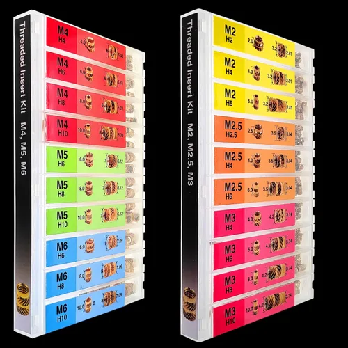 Vista 2 de EEEEE M2 M2.5 M3 M4 M5 M6 (350 piezas) Kit de surtido de insertos roscados métricos para plástico, inserto de tuerca moleteada de ajuste térmico