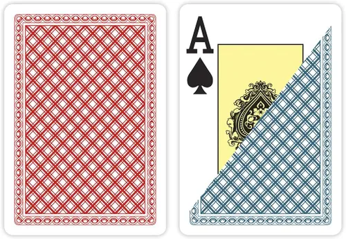 Vista 3 de 2 barajas de naipes impermeables 100% de plástico, tamaño de póquer (ancho), índice grande (Jumbo)