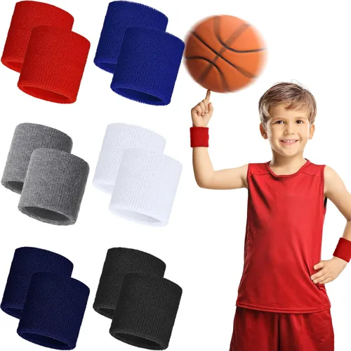 Vista 11 de Bememo 12 piezas de muñequeras de neón, muñequeras para la muñeca, banda absorbente de sudor para competiciones, para hombres y mujeres