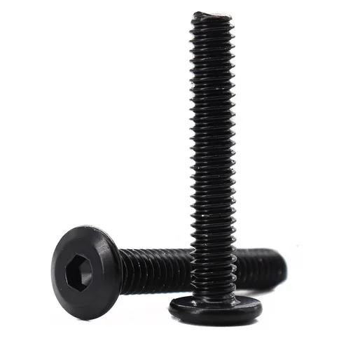 cSeao 10 piezas 1/4"-20 x 1-1/2" Tornillos Allen de cabeza plana negra 304 de acero inoxidable para muebles que conectan mesas y camas