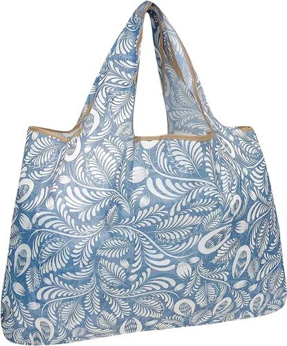 Vista 11 de allydrew Bolsas de comestibles reutilizables de nylon plegables grandes, ballenas azules