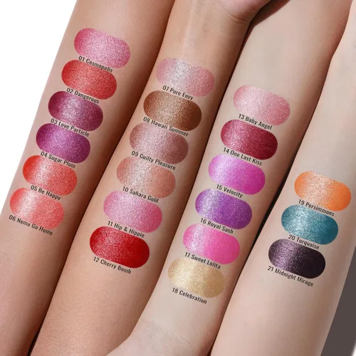 Vista 6 de Oulac Lápiz labial negro metálico para mujer, color de labios de alto impacto con fórmula cremosa hidratante, vegano y libre de crueldad, lápiz