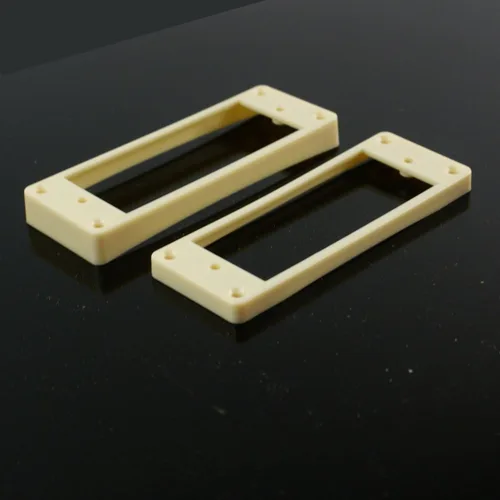 Vista 3 de Mini anillos de montaje Humbucker para puente y cuello, crema de fondo curvado (juego de 2)