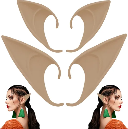 Disfraz de orejas de elfo para Halloween accesorios de cosplay 2 pares de orejas de hada alas de pixie fiesta de anime orejas de elfo para fiesta