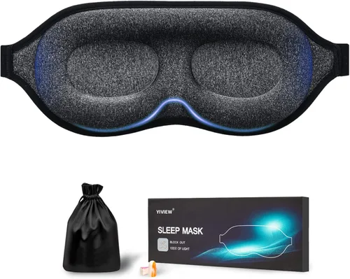 YIVIEW Máscara de dormir para dormir de lado, bloquea la luz, extensiones de pestañas, amigable con extensiones de pestañas, máscara de ojos