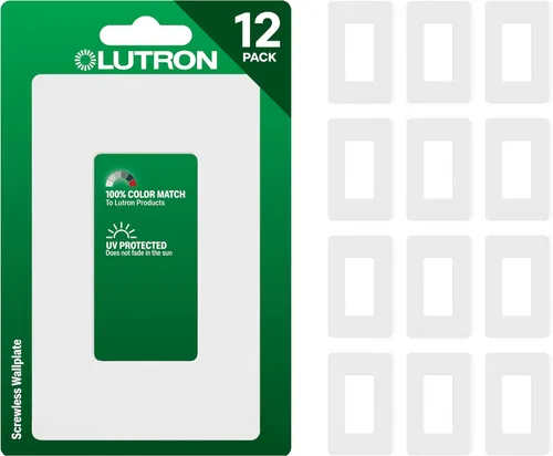 Vista 25 de Lutron Claro - Placa de pared de 1 banda (paquete de 6) CW-1-AL-6 almendra