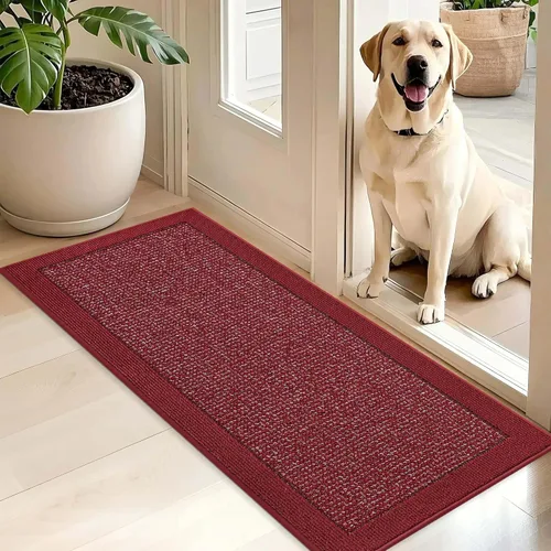 Vista 14 de BEQHAUSE Tapete para puerta interior de 20" x 32", Tapetes atrapa suciedad antideslizantes para entrada lavables, Tapete de bienvenida resistente a
