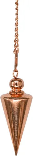 Vista 92 de Péndulos de metal curativos de Amazing Gemstone para adivinaci��n, cúpula dorada de acero de cobre de alta energía, péndulo de bronce, péndulos