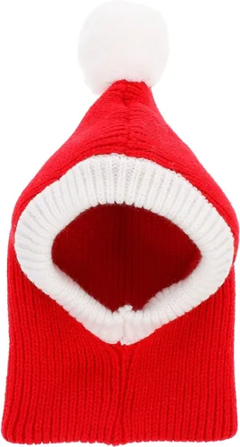 Vista 26 de POPETPOP Sombrero de Navidad para perro, acogedor gorro de invierno cálido de ganchillo para perro, sombrero grueso para cachorros, gorro pequeño