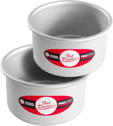 Vista 33 de Fat Daddio's Juego de moldes para pasteles redondos uniformes de aluminio anodizado de 4 niveles, profundidad de 2 pulgadas