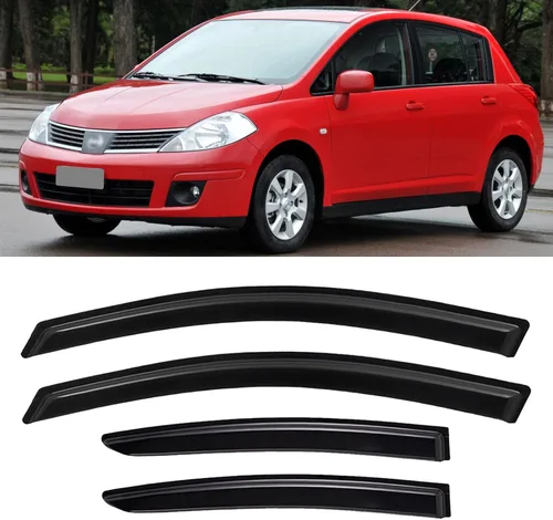 Vista 153 de YQAUTEC - Viseras para ventana, protectores contra la lluvia, compatibles con Subaru WRX 2015-2021, deflectores de viento para ventanas, viseras