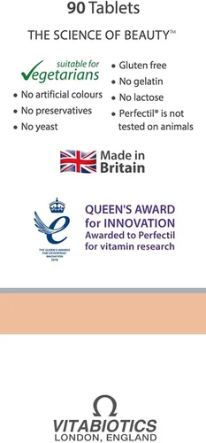 Vista 2 de Vitabiotics, Perfectil Triple Active, nutrientes esenciales para ayudar a mantener una piel, cabello y uñas saludables, cajas de 30