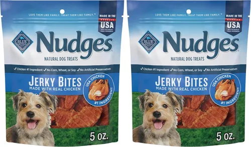 Vista 11 de Blue Buffalo Nudges Jerky Bites - Golosinas para perros, hechas en los Estados Unidos con ingredientes naturales, piezas de tamaño de bocado, pollo