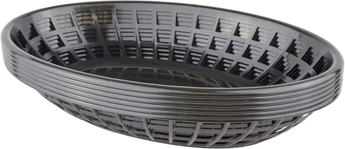 Vista 6 de Bear Paws - Cestas de comida - Cesta de plástico - Cestas de pan ovaladas - Cesta para servir - Cestas de restaurante - Bandeja de delicatessen