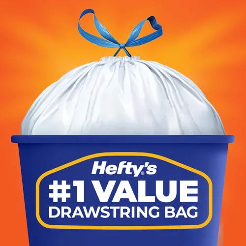 Vista 6 de Bolsas de basura Hefty fuertes y altas para cocina, sin perfume, de 13 galones, 45