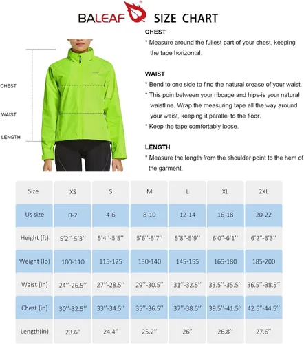 Vista 7 de BALEAF Chaquetas impermeables para mujer, cortavientos resistentes al viento, para correr, ligeras, reflectantes, plegables, con capucha