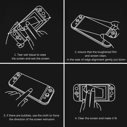 Vista 6 de FYY Paquete de 3 protectores de pantalla compatibles con Nintendo Switch OLED modelo 2021, protector de pantalla OLED de Nintendo Switch de vidrio